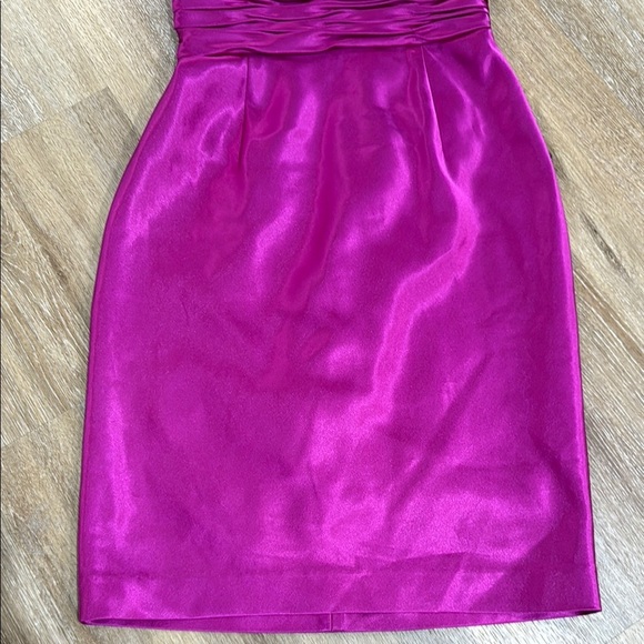 ADRIANNA  PAPELL SZ 8 Pink Ruched Sleeveless Mid Dress - Picture 6 of 9